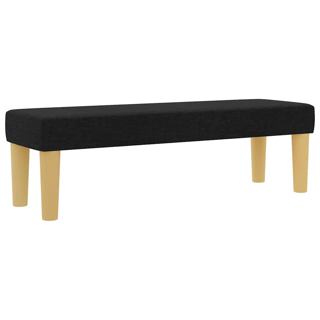 vidaXL Κρεβάτι με ελατήρια με κεφαλάρι Μαύρο 200 x 140 cm ύφασμα