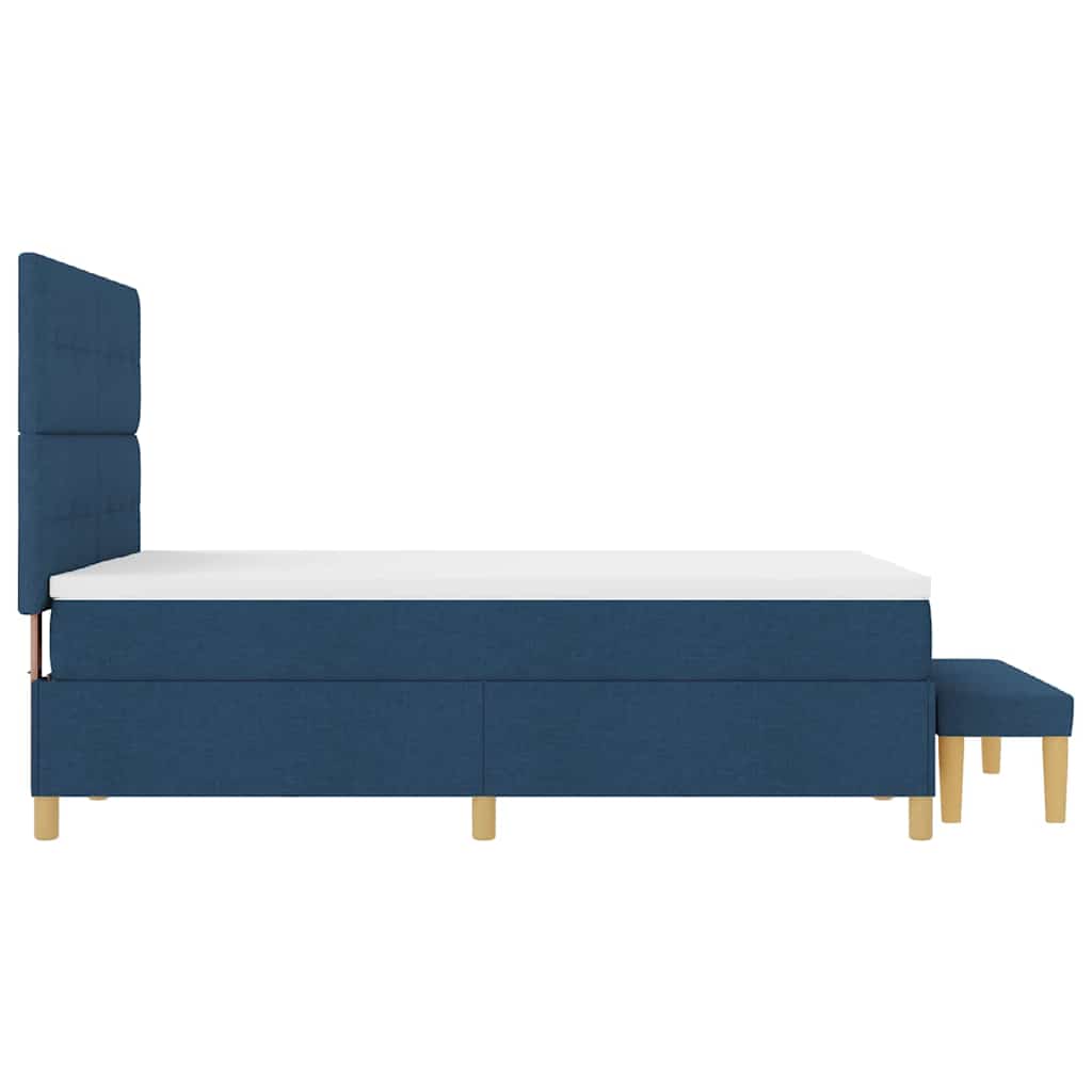 vidaXL Κρεβάτι με ελατήρια με κεφαλάρι Μπλε 200 x 140 cm ύφασμα