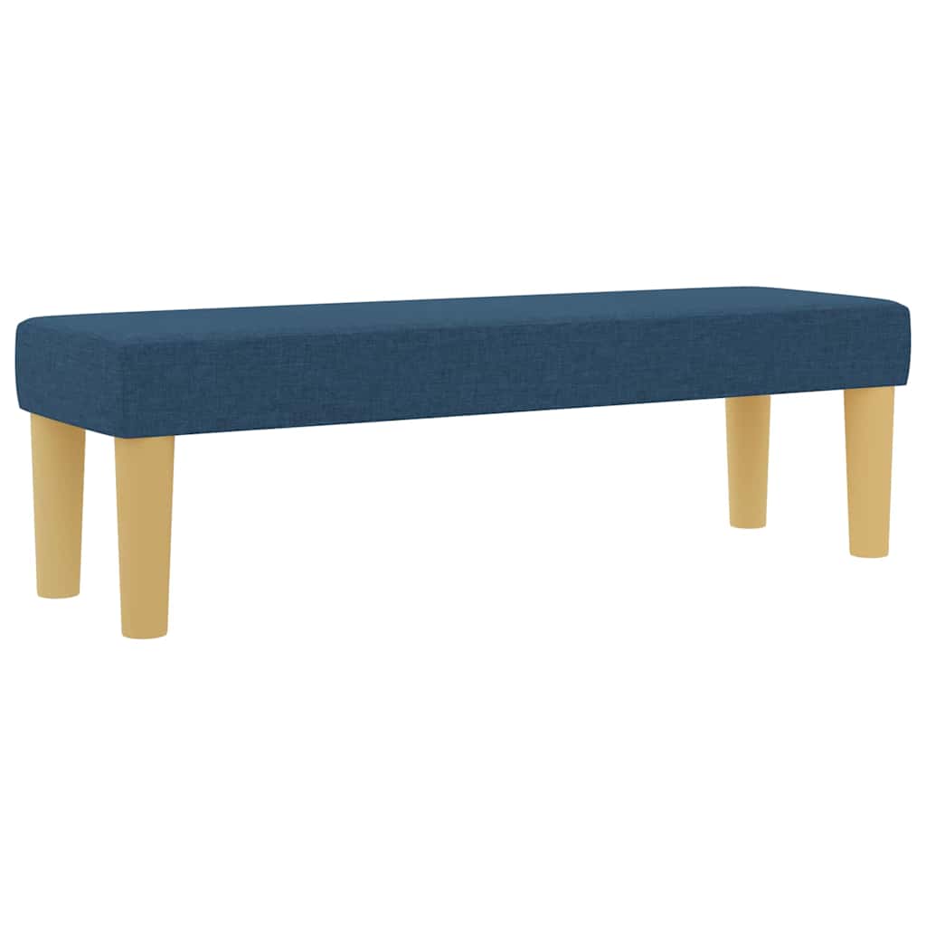 vidaXL Κρεβάτι με ελατήρια με κεφαλάρι Μπλε 200 x 200 cm ύφασμα