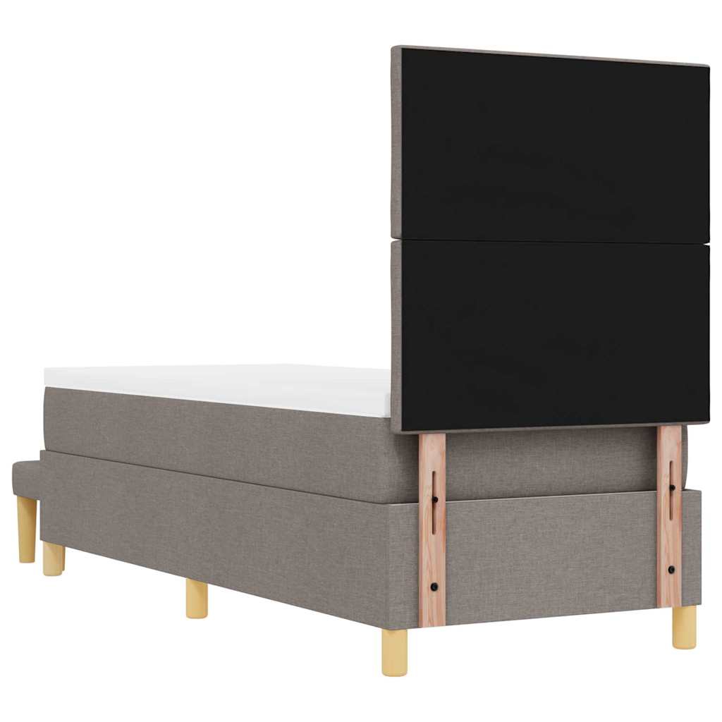 vidaXL Κρεβάτι με ελατήρια με κεφαλάρι Taupe 200 x 80 εκατοστά ύφασμα