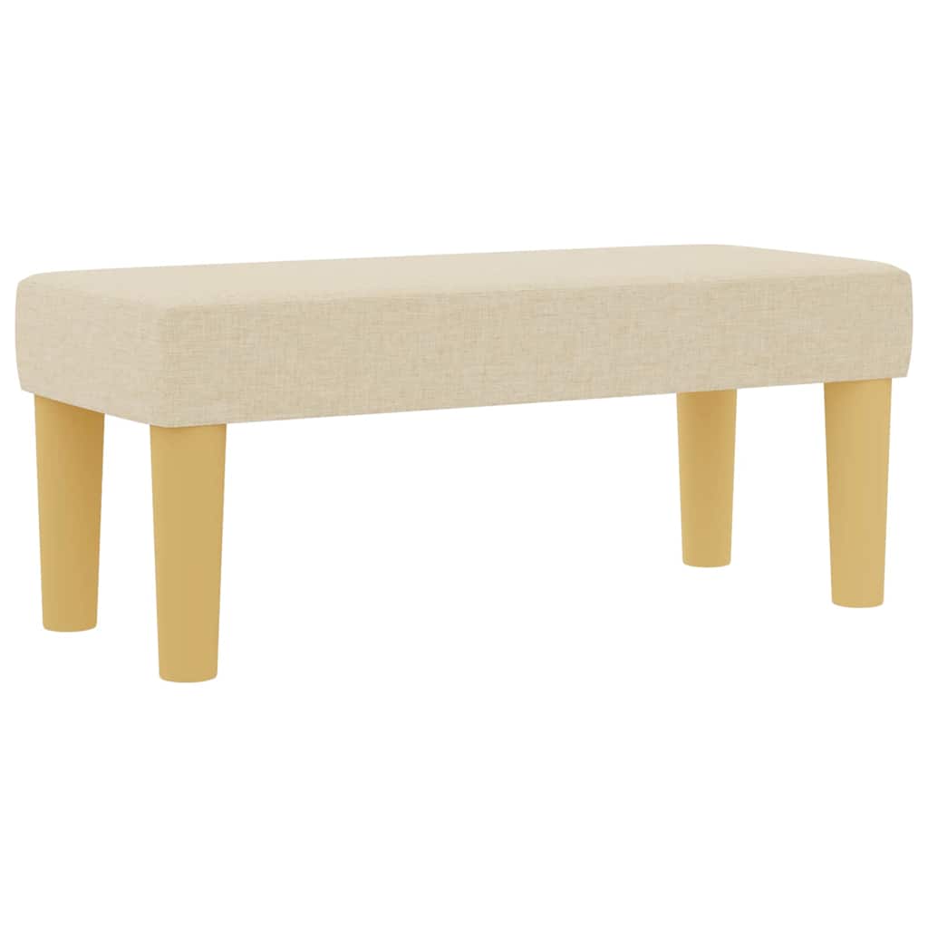 vidaXL Κρεβάτι με ελατήρια με μαξιλάρι Κρεμ 200 x 100 cm ύφασμα