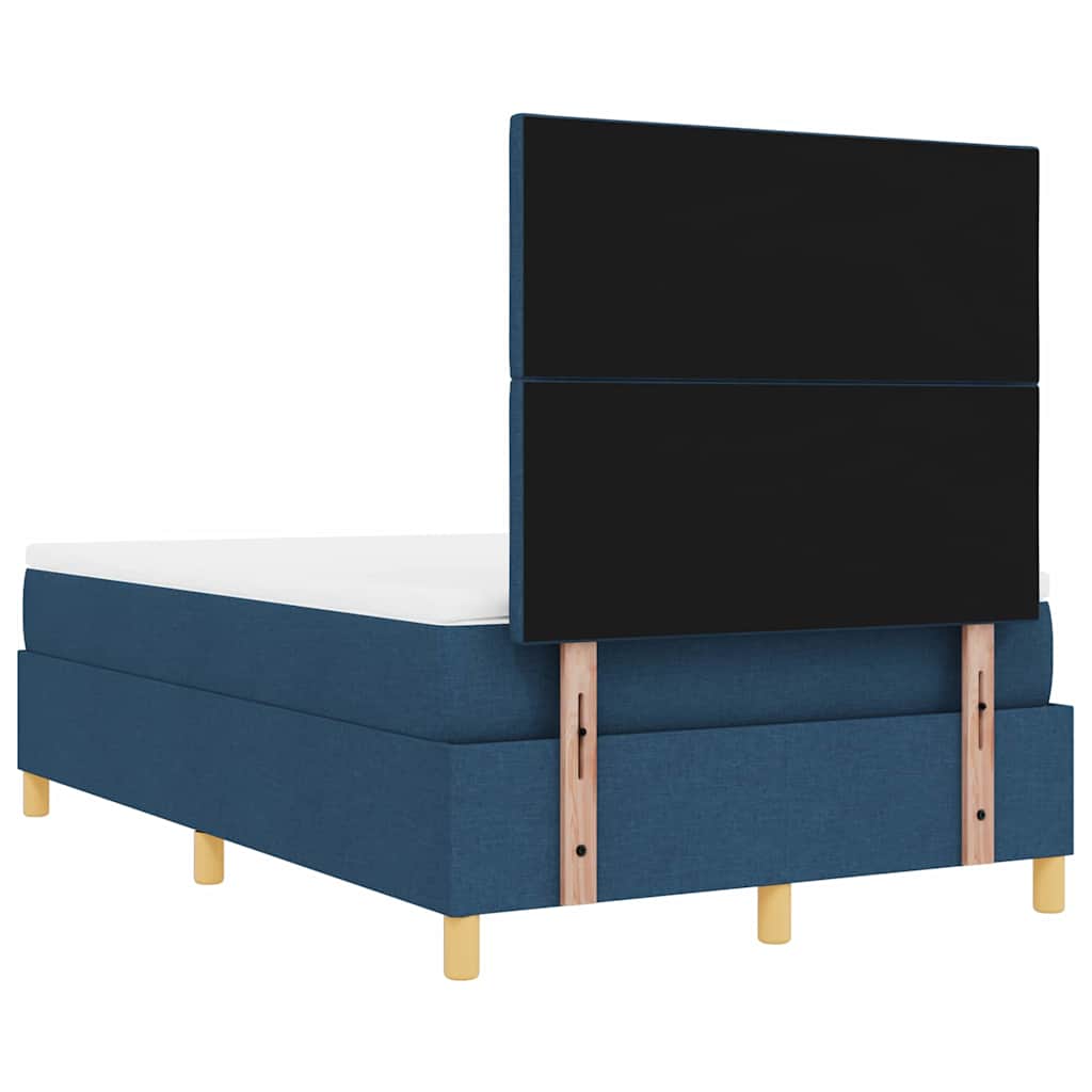 vidaXL Κρεβάτι με ελατήρια με μαξιλάρι Μπλε 200 x 120 εκατοστά ύφασμα