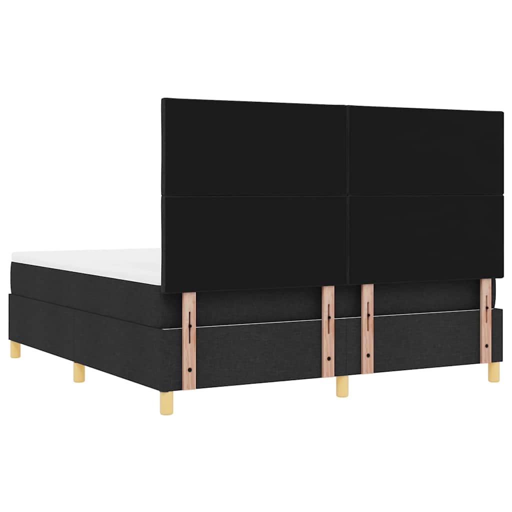 vidaXL Κρεβάτι με ελατήρια με κεφαλάρι Μαύρο 200 x 180 cm ύφασμα