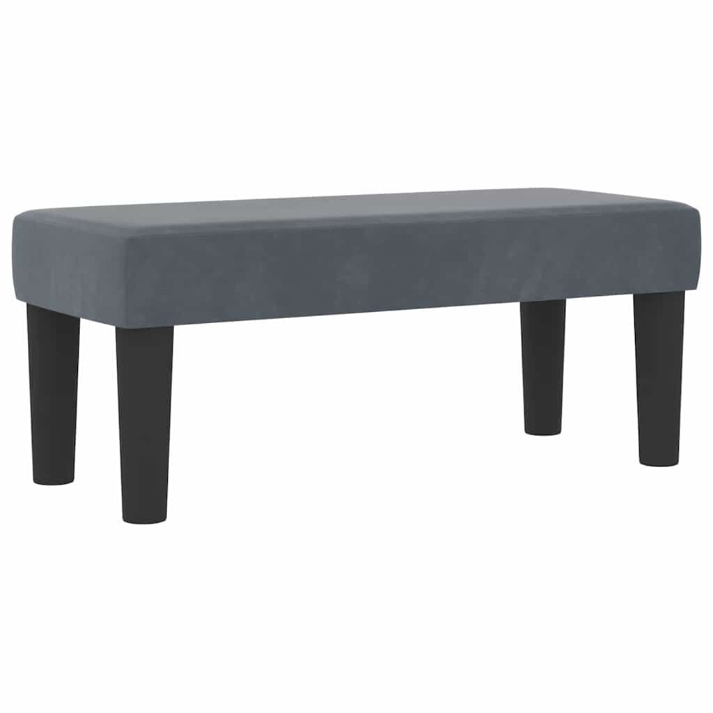 vidaXL Κρεβάτι με ελατήρια με στρώμα Σκούρο γκρι 80 x 200 cm Βελούδο