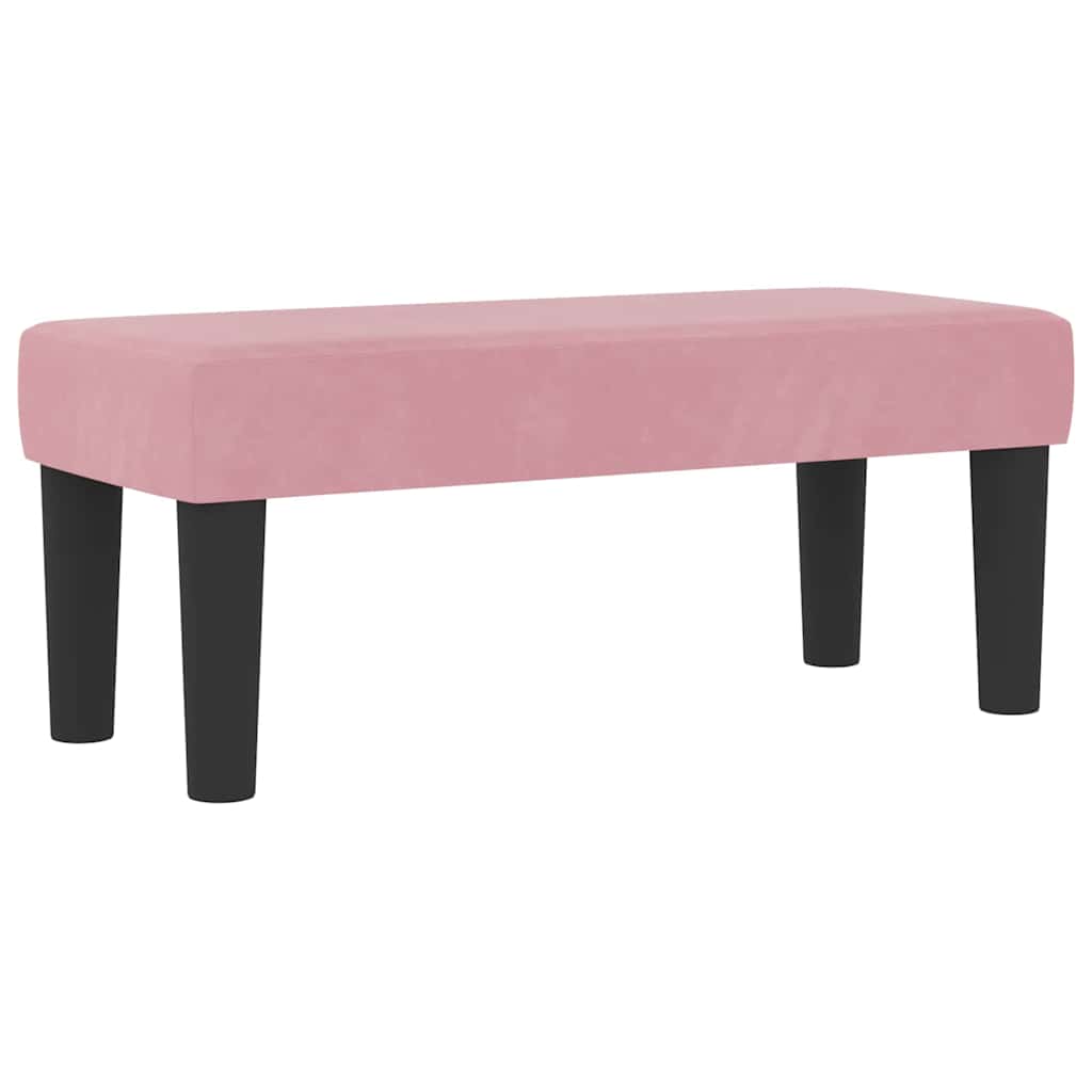 vidaXL Κρεβάτι με ελατήρια με κεφαλάρι Ροζ 200 x 100 cm Βελούδο