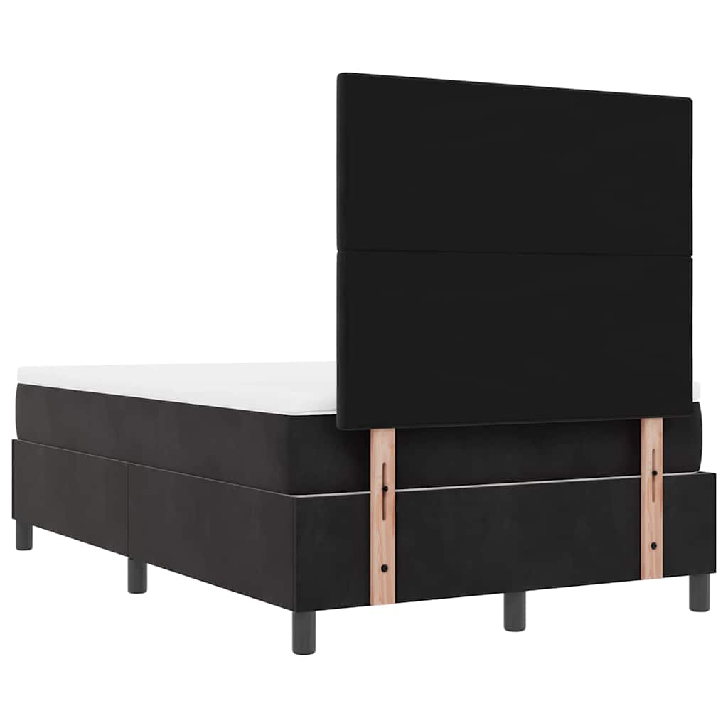 vidaXL Κρεβάτι με ελατήρια Μαύρο 200 x 120 εκατοστά Βελούδο