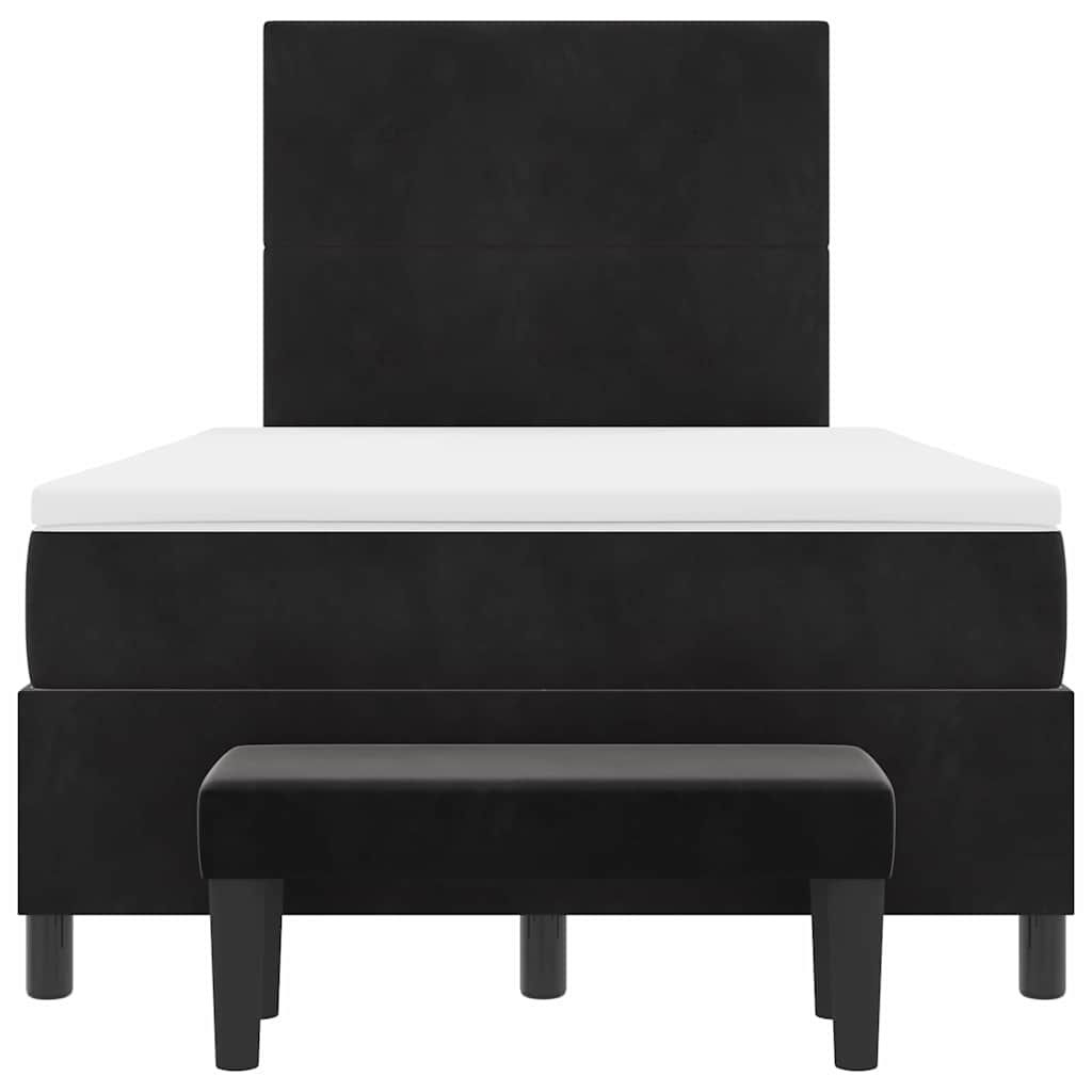 vidaXL Κρεβάτι με ελατήρια Μαύρο 200 x 120 εκατοστά Βελούδο