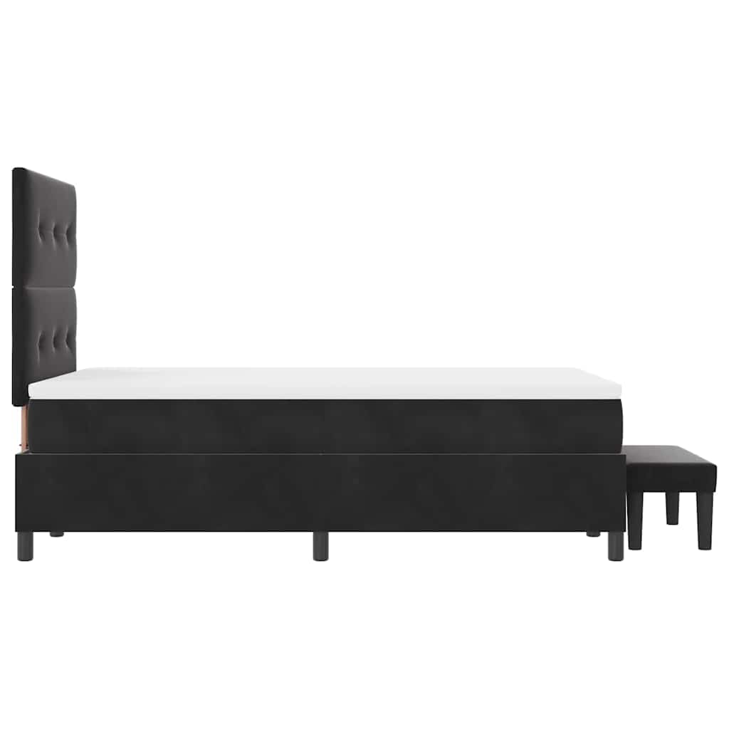 vidaXL Κρεβάτι με ελατήρια Μαύρο 200 x 120 εκατοστά Βελούδο