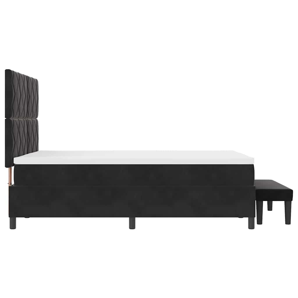vidaXL Κρεβάτι με ελατήρια με κεφαλάρι Μαύρο 200 x 140 cm Βελούδο
