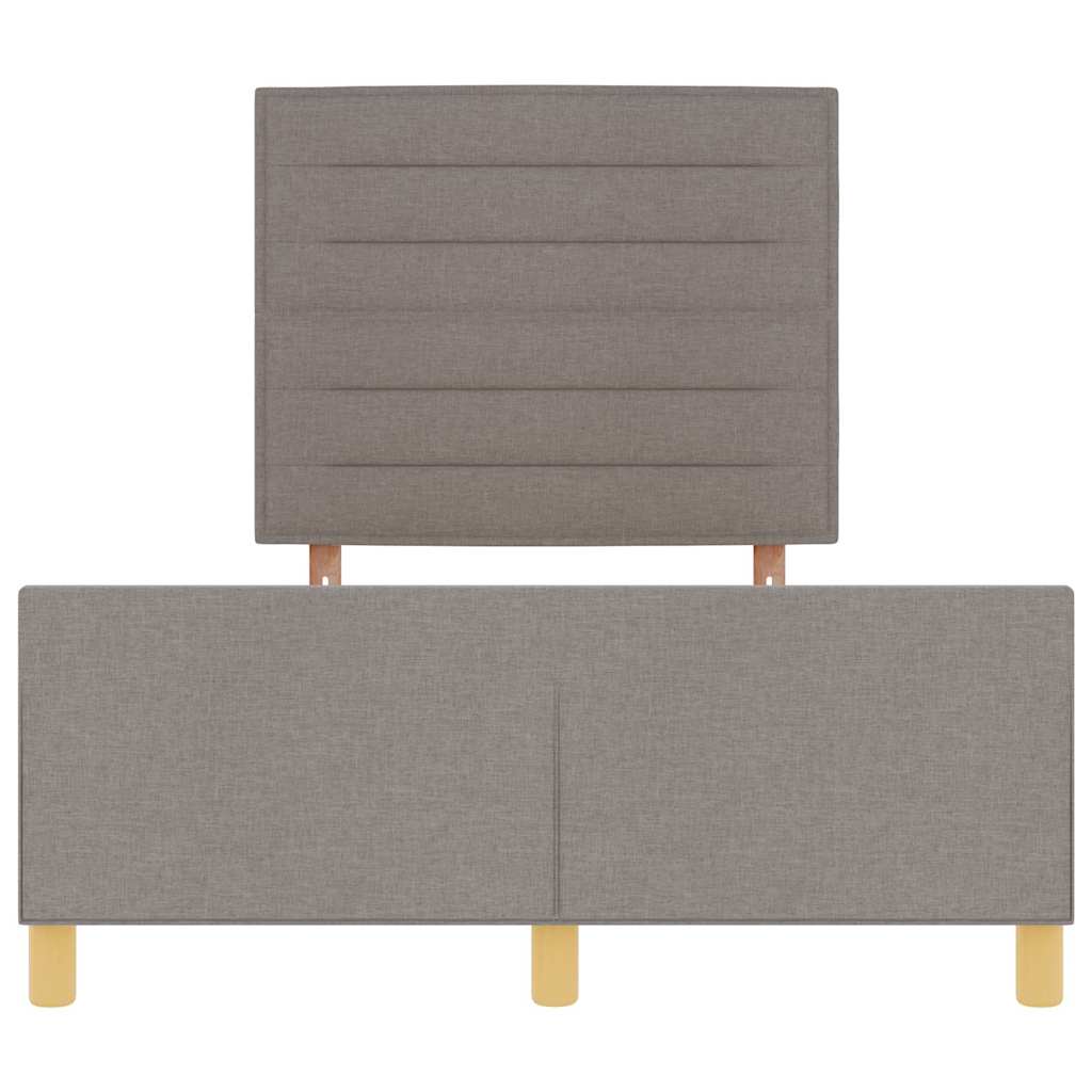 vidaXL Σκελετός Κρεβατιού με κεφαλάρι Taupe 120 x 190 cm ύφασμα