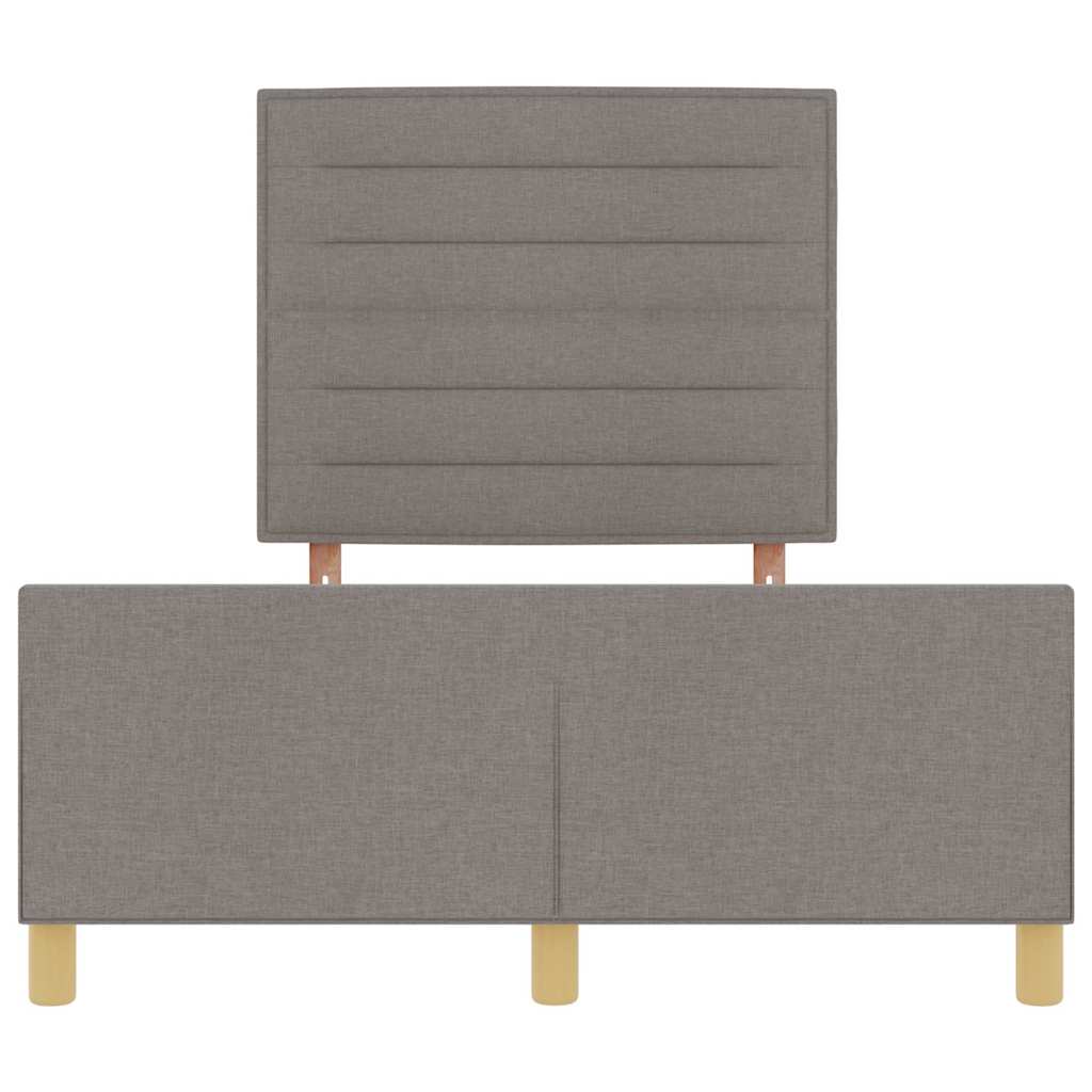 vidaXL Σκελετός Κρεβατιού με κεφαλάρι Taupe 140 x 200 cm ύφασμα