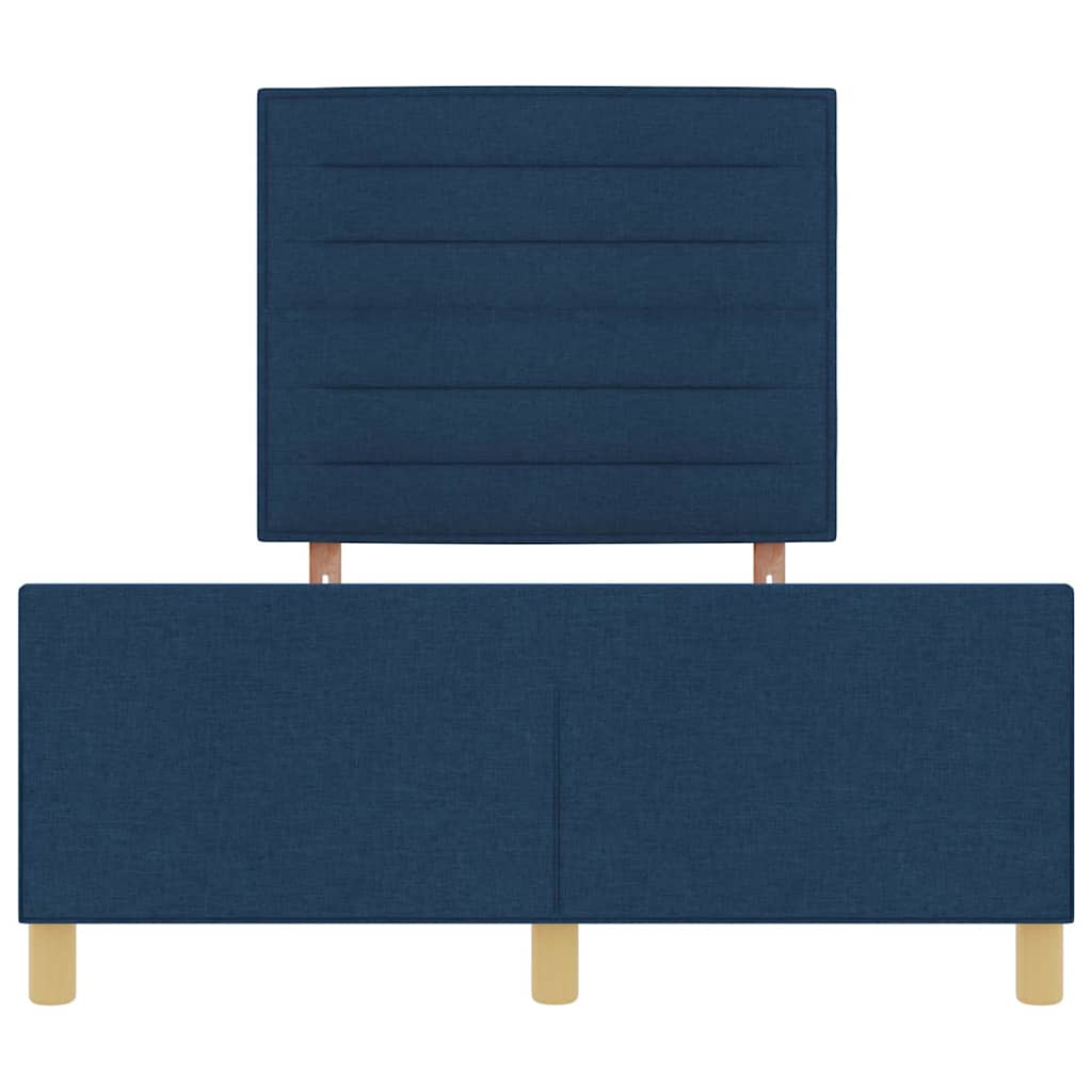 vidaXL Σκελετός Κρεβατιού με κεφαλάρι Μπλε 140 x 200 cm ύφασμα