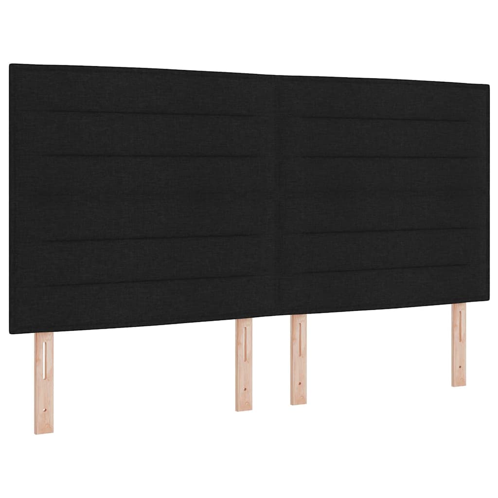 vidaXL Σκελετός Κρεβατιού με κεφαλάρι Μαύρο 180 x 200 cm ύφασμα