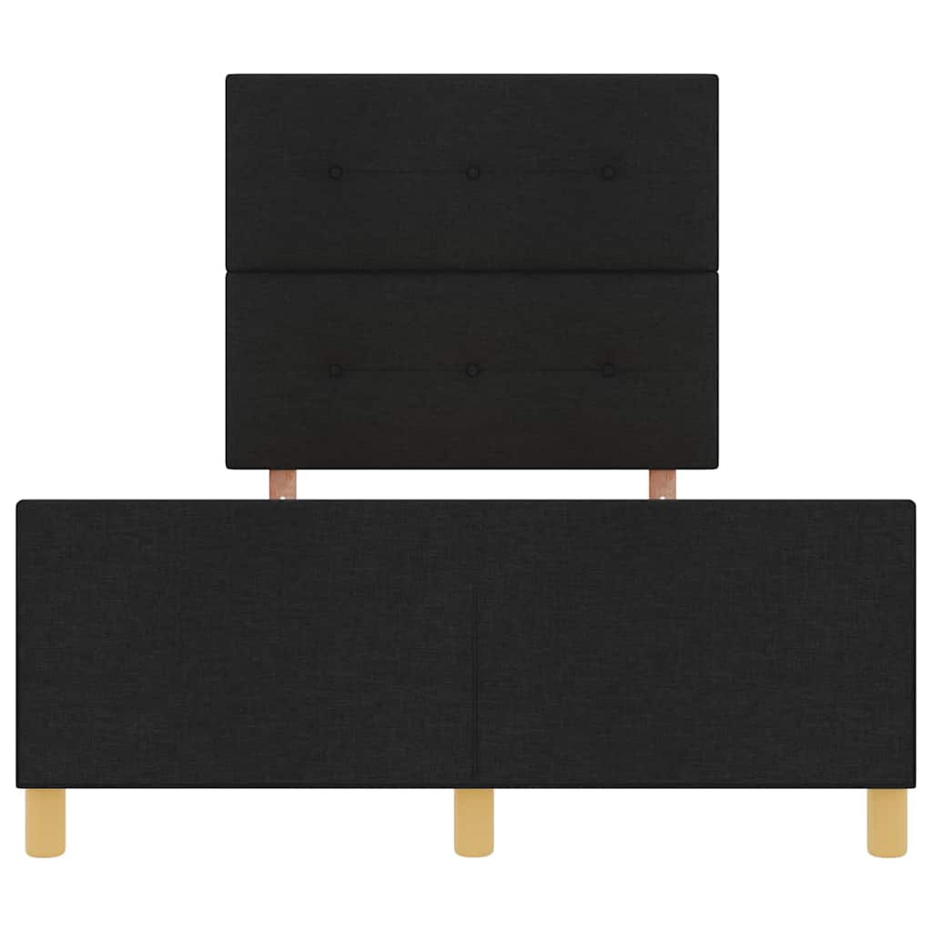 vidaXL Σκελετός Κρεβατιού με κεφαλάρι Μαύρο 120 x 190 cm ύφασμα