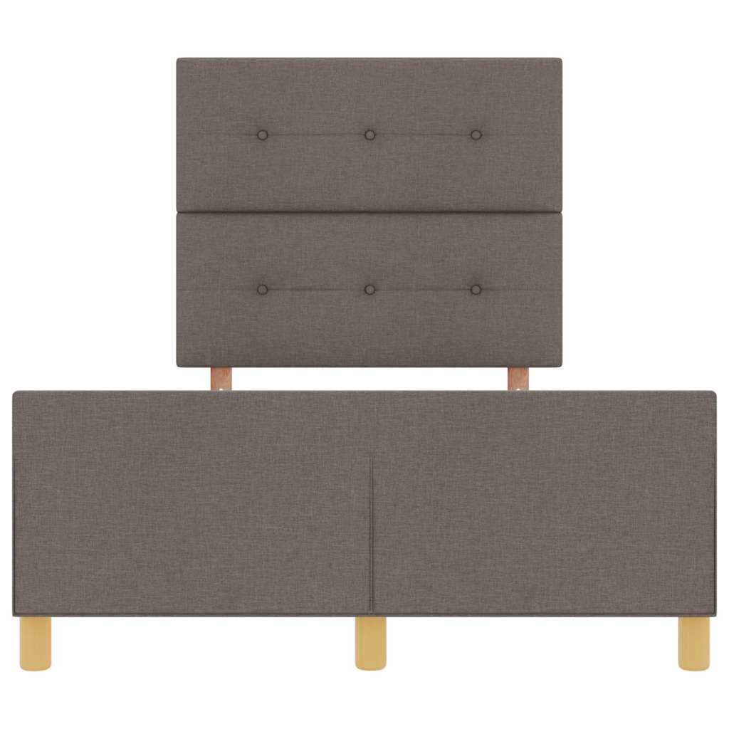 vidaXL Σκελετός Κρεβατιού με κεφαλάρι Taupe 120 x 190 cm ύφασμα
