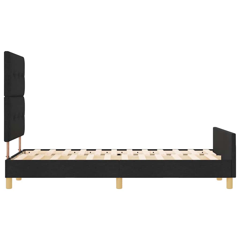 vidaXL Σκελετός Κρεβατιού με κεφαλάρι Μαύρο 120 x 200 cm ύφασμα