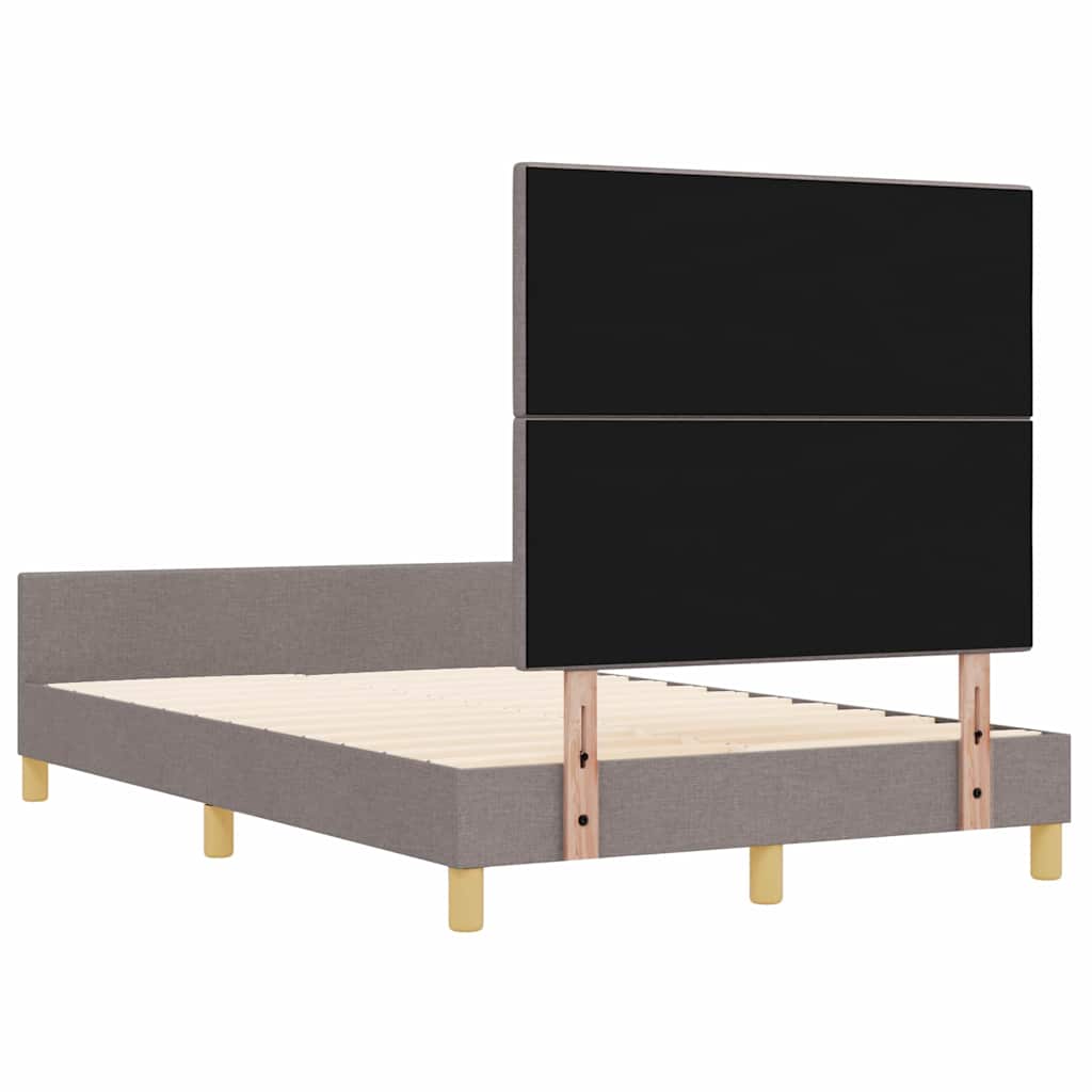 vidaXL Σκελετός Κρεβατιού με κεφαλάρι Taupe 120 x 200 cm ύφασμα