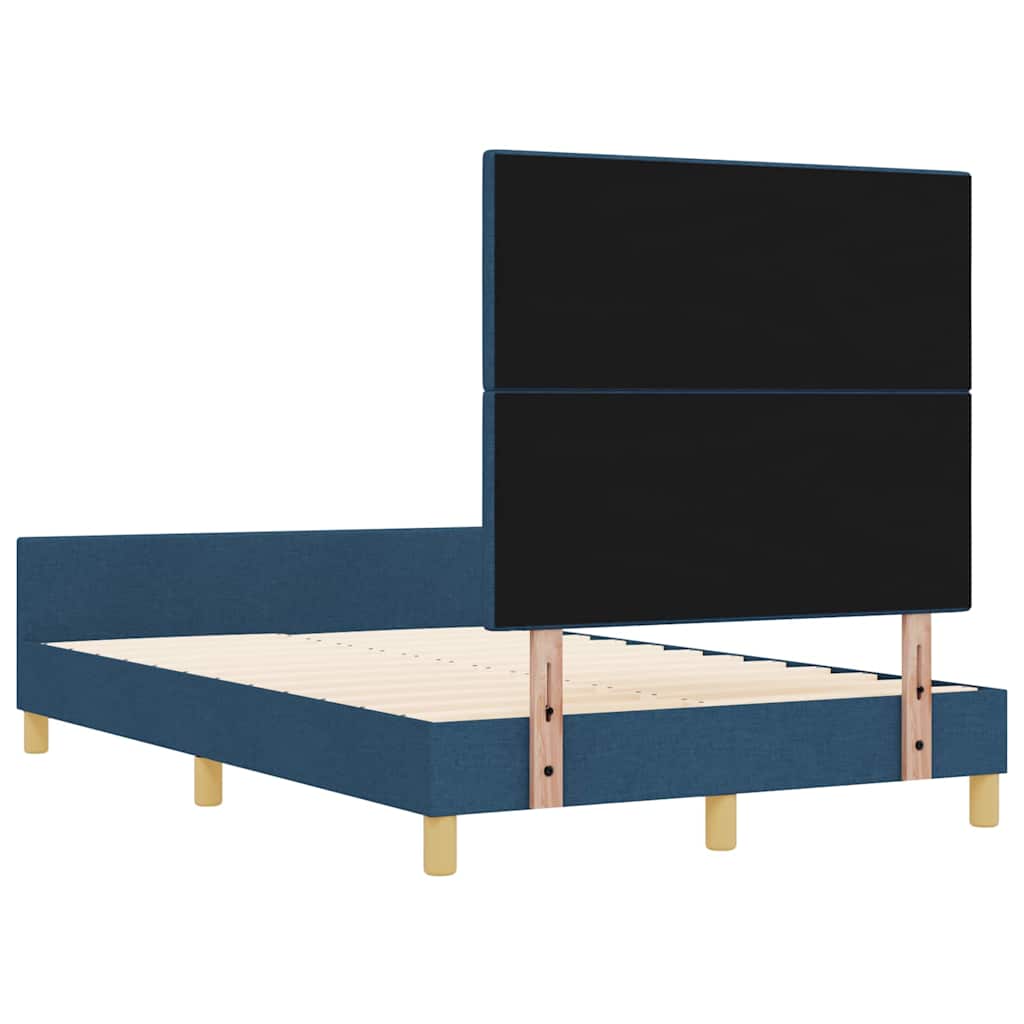 vidaXL Σκελετός Κρεβατιού με κεφαλάρι Μπλε 120 x 200 cm ύφασμα