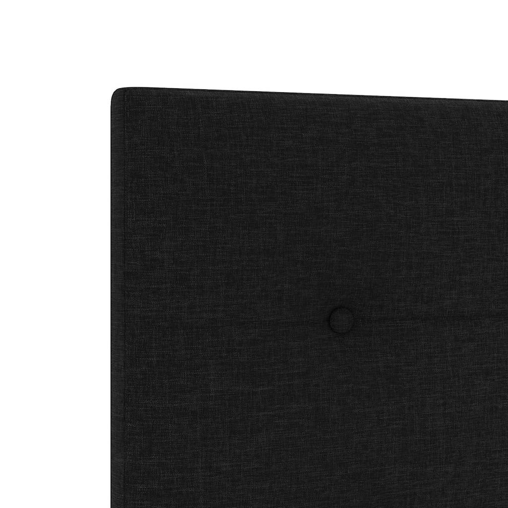 vidaXL Σκελετός Κρεβατιού με κεφαλάρι Μαύρο 140 x 190 cm ύφασμα