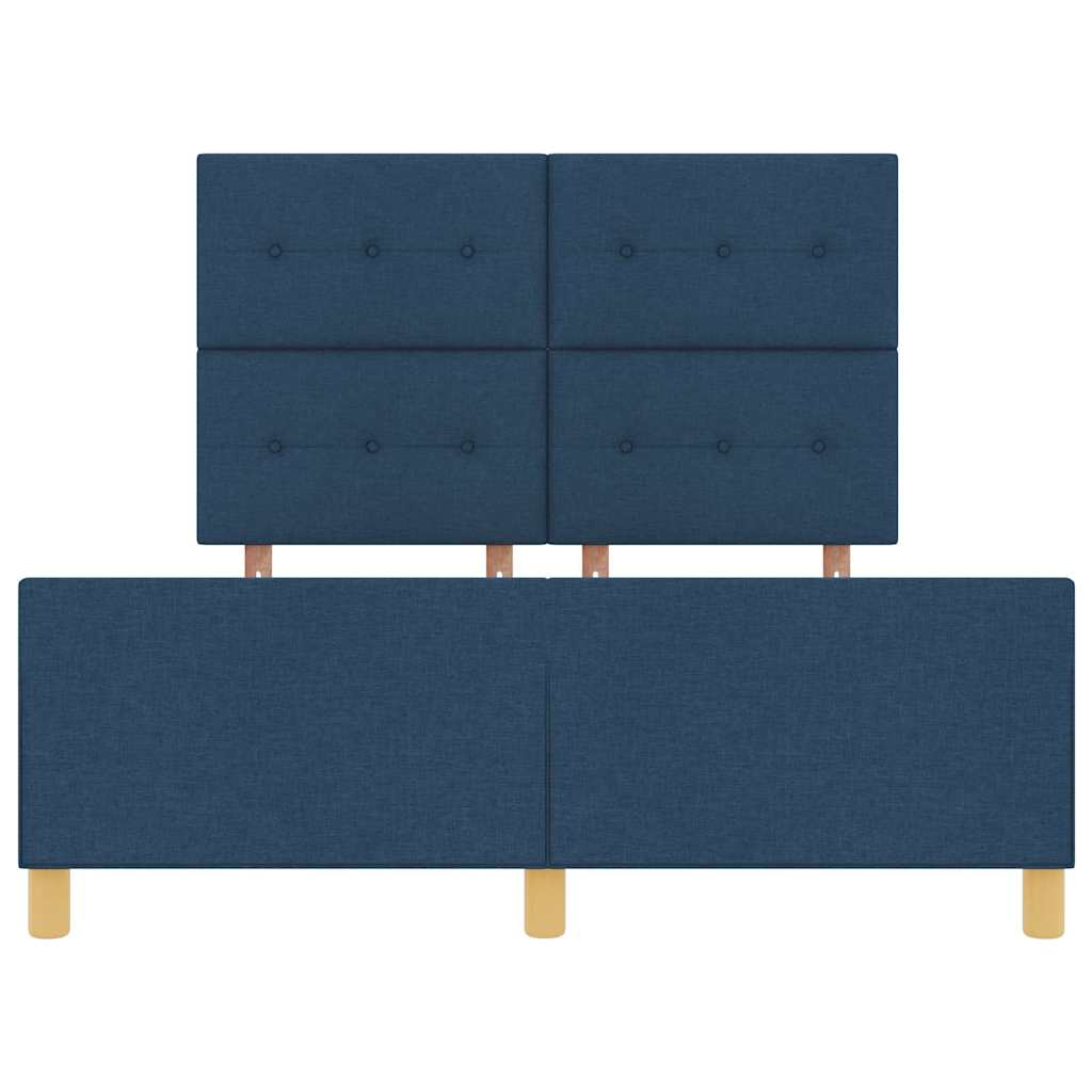 vidaXL Σκελετός Κρεβατιού με κεφαλάρι Μπλε 160 x 200 cm ύφασμα