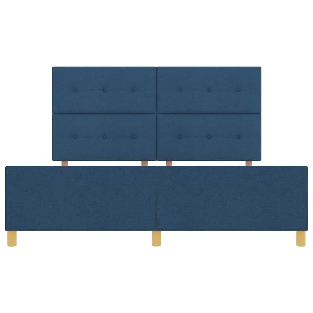 vidaXL Σκελετός Κρεβατιού με κεφαλάρι Μπλε 180 x 200 cm ύφασμα