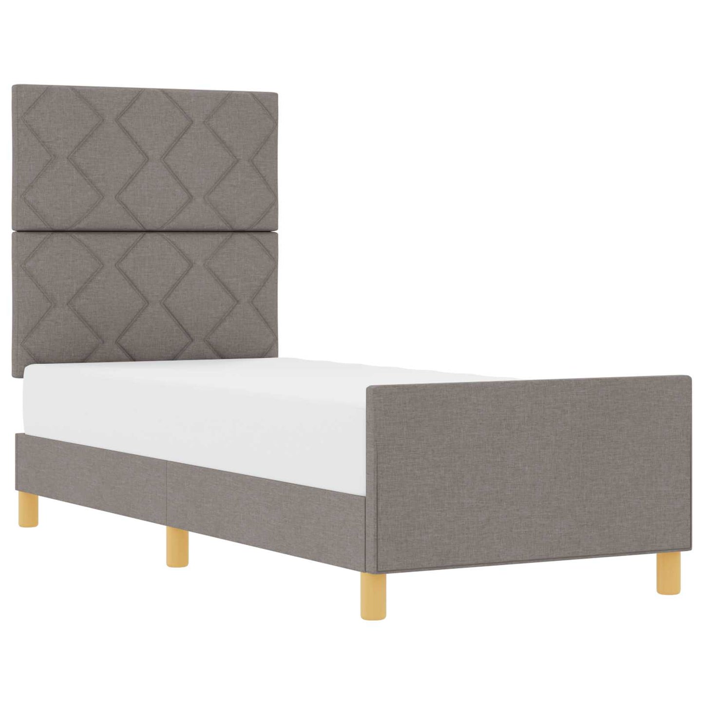vidaXL Σκελετός Κρεβατιού με κεφαλάρι Taupe 80 x 200 cm ύφασμα