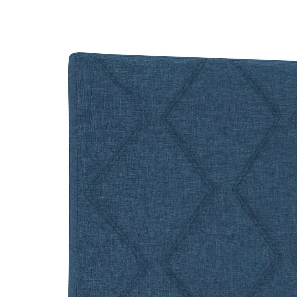 vidaXL Σκελετός Κρεβατιού με κεφαλάρι Μπλε 90 x 200 cm ύφασμα
