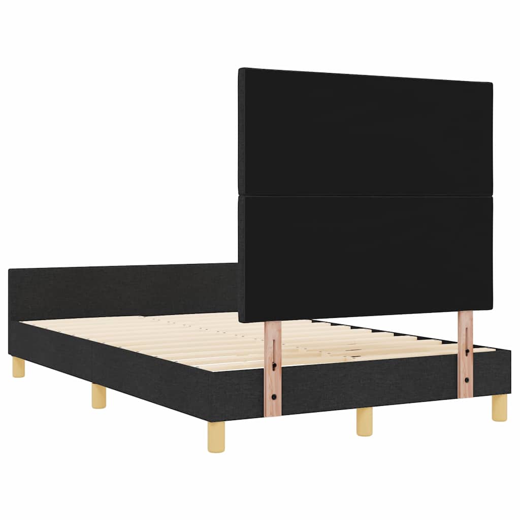 vidaXL Σκελετός Κρεβατιού με κεφαλάρι Μαύρο 120 x 200 cm ύφασμα