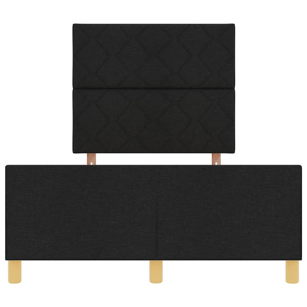 vidaXL Σκελετός Κρεβατιού με κεφαλάρι Μαύρο 120 x 200 cm ύφασμα