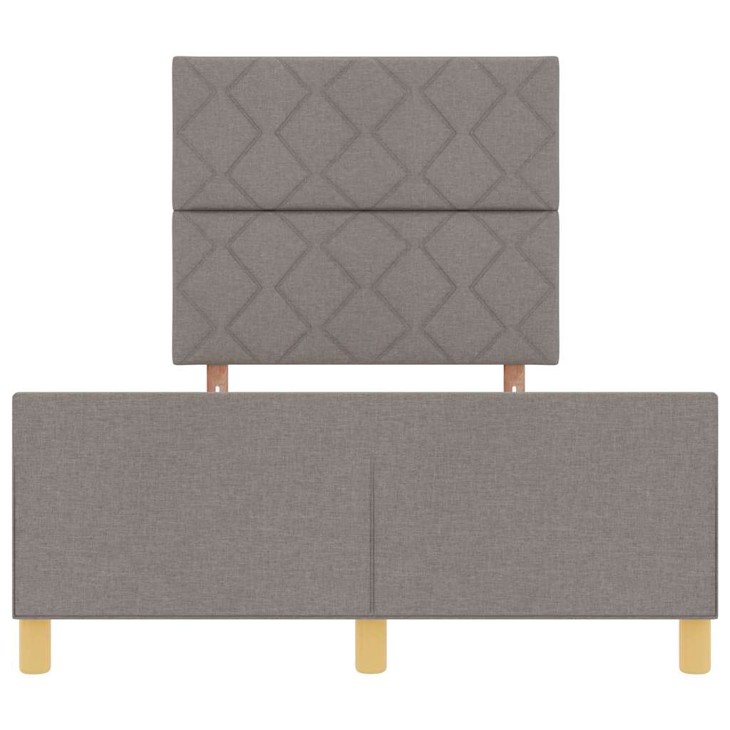 vidaXL Σκελετός Κρεβατιού με κεφαλάρι Taupe 120 x 200 cm ύφασμα