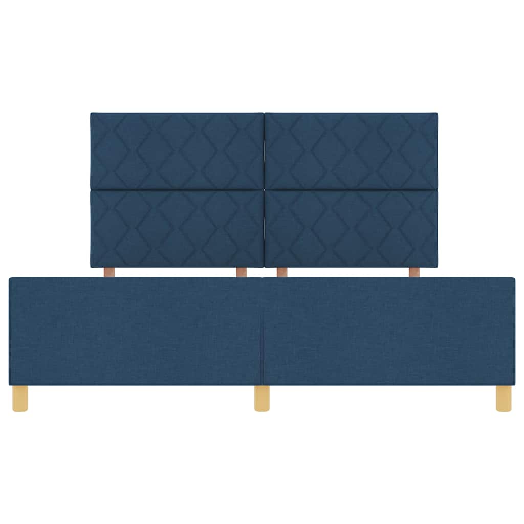 vidaXL Σκελετός Κρεβατιού με κεφαλάρι Μπλε 180 x 200 cm ύφασμα