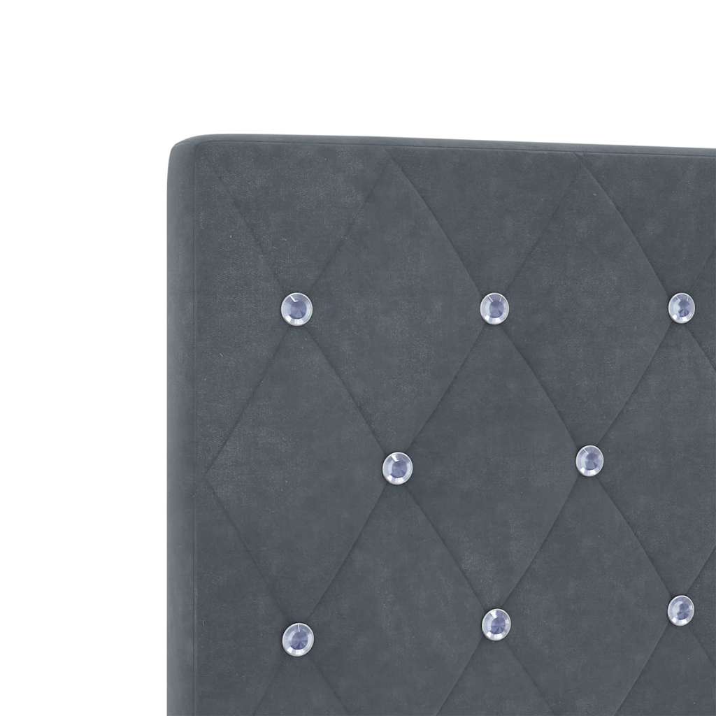 vidaXL Κρεβάτι με ελατήρια Σκούρο γκρι 120 x 200 cm Βελούδο