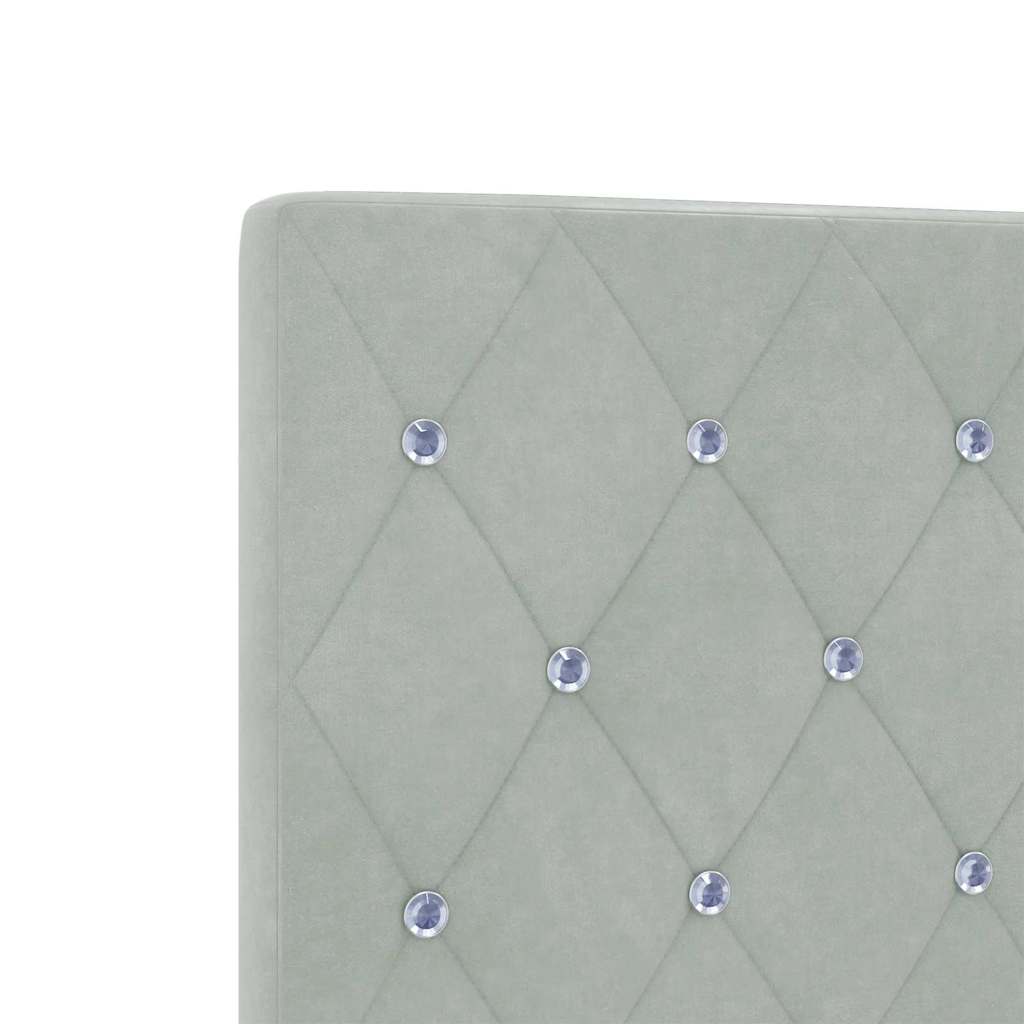 vidaXL Κρεβάτι με ελατήρια Ανοιχτό γκρι 160 x 200 cm Βελούδο
