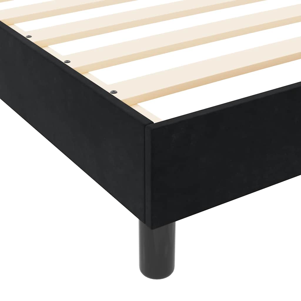 vidaXL Κρεβάτι με ελατήρια με κεφαλάρι Μαύρο 120 x 200 cm Βελούδο