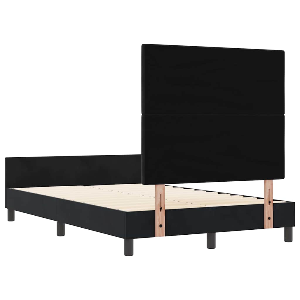 vidaXL Κρεβάτι με ελατήρια με κεφαλάρι Μαύρο 120 x 200 cm Βελούδο