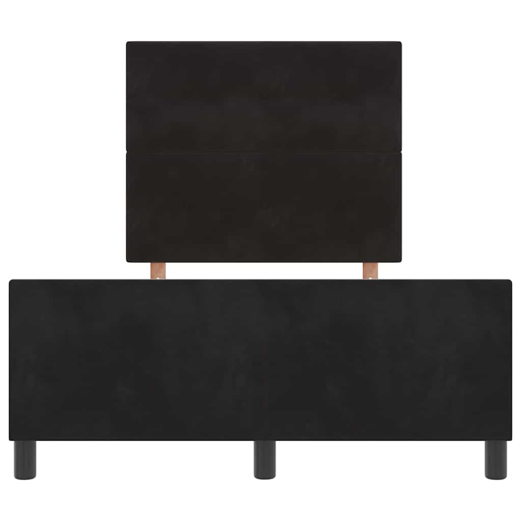 vidaXL Κρεβάτι με ελατήρια με κεφαλάρι Μαύρο 120 x 200 cm Βελούδο