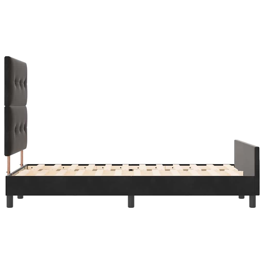 vidaXL Κρεβάτι με ελατήρια με κεφαλάρι Μαύρο 120 x 200 cm Βελούδο