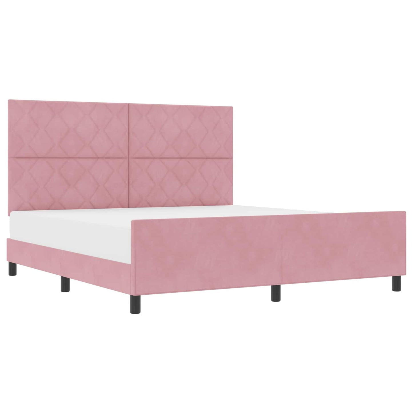 vidaXL Κρεβάτι με ελατήρια με κεφαλάρι Ροζ 180 x 200 cm Βελούδο