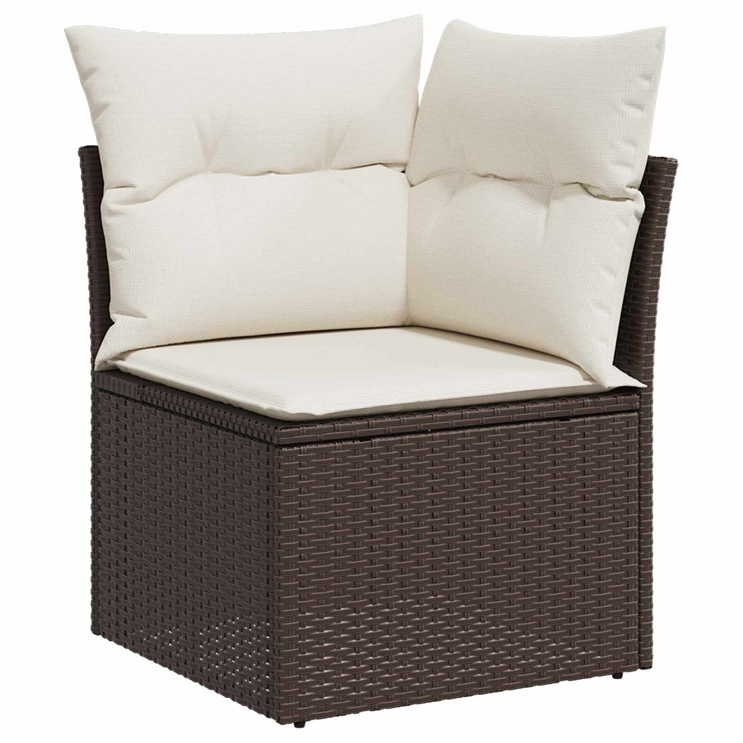 vidaXL Σετ Καναπέ Κήπου 7 pcs 6-Seater Καφέ και Κρεμ συνθετικό ρατάν