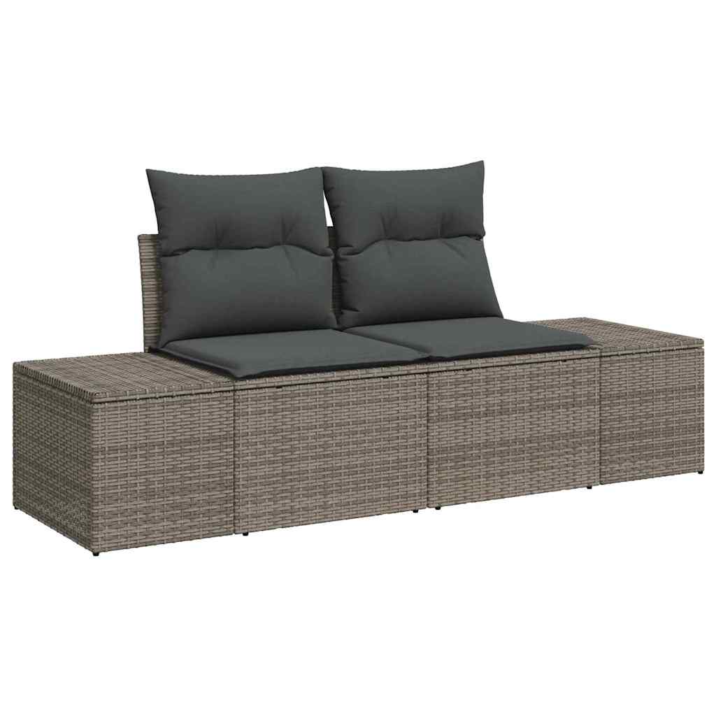 vidaXL Σετ Καναπέ Κήπου 5 τμχ. Γκρι συνθετικό ρατάν