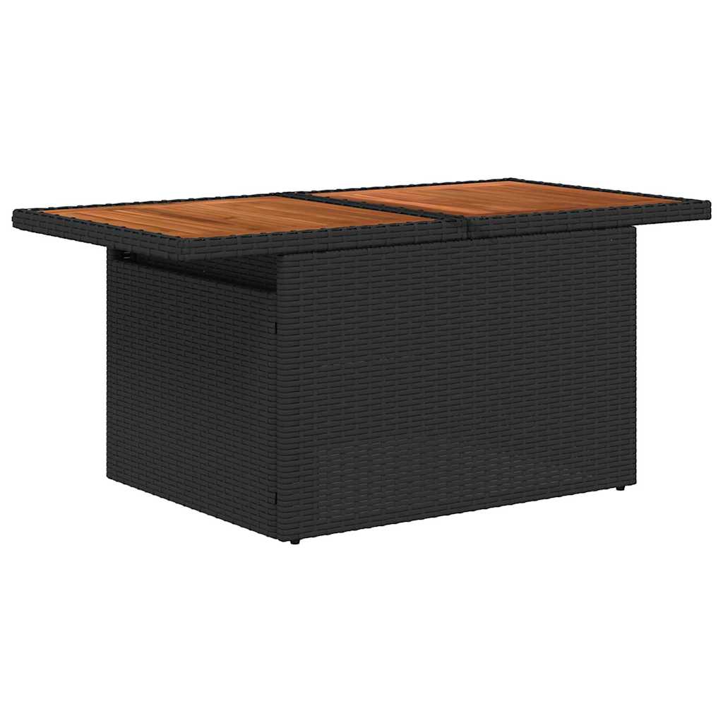 vidaXL Σετ Καναπέ Κήπου 8 τμχ. Μαύρο Πολυ ράταν