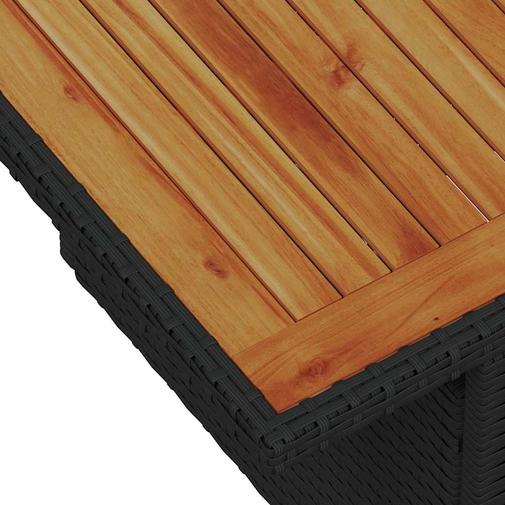 vidaXL Σετ Καναπέ Κήπου με αποθήκευση 8 pcs Μαύρο Πολυ ράταν