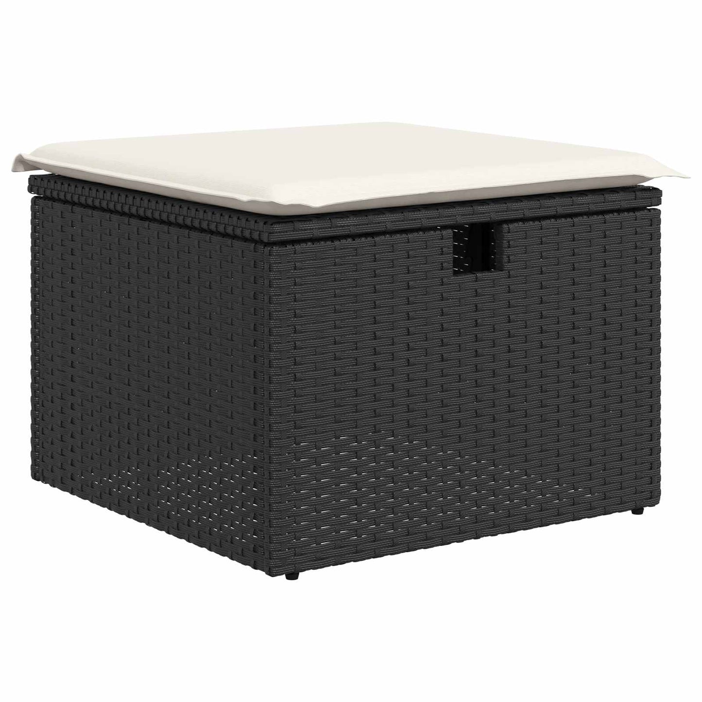 vidaXL Σετ Καναπέ με μαξιλάρι 6 pcs Μαύρο και Κρέμα συνθετικό ρατάν