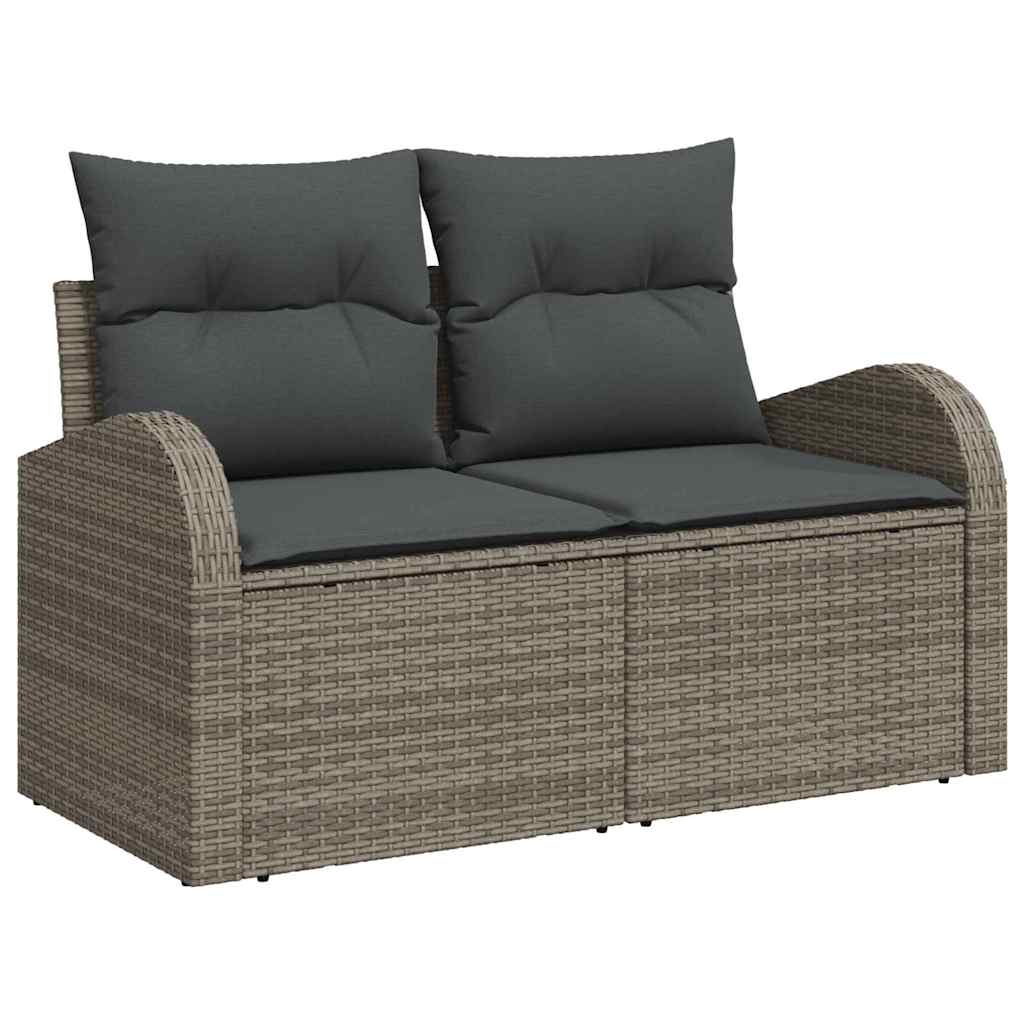 vidaXL Σετ Καναπέ Κήπου 8 τμχ. Γκρι συνθετικό ρατάν