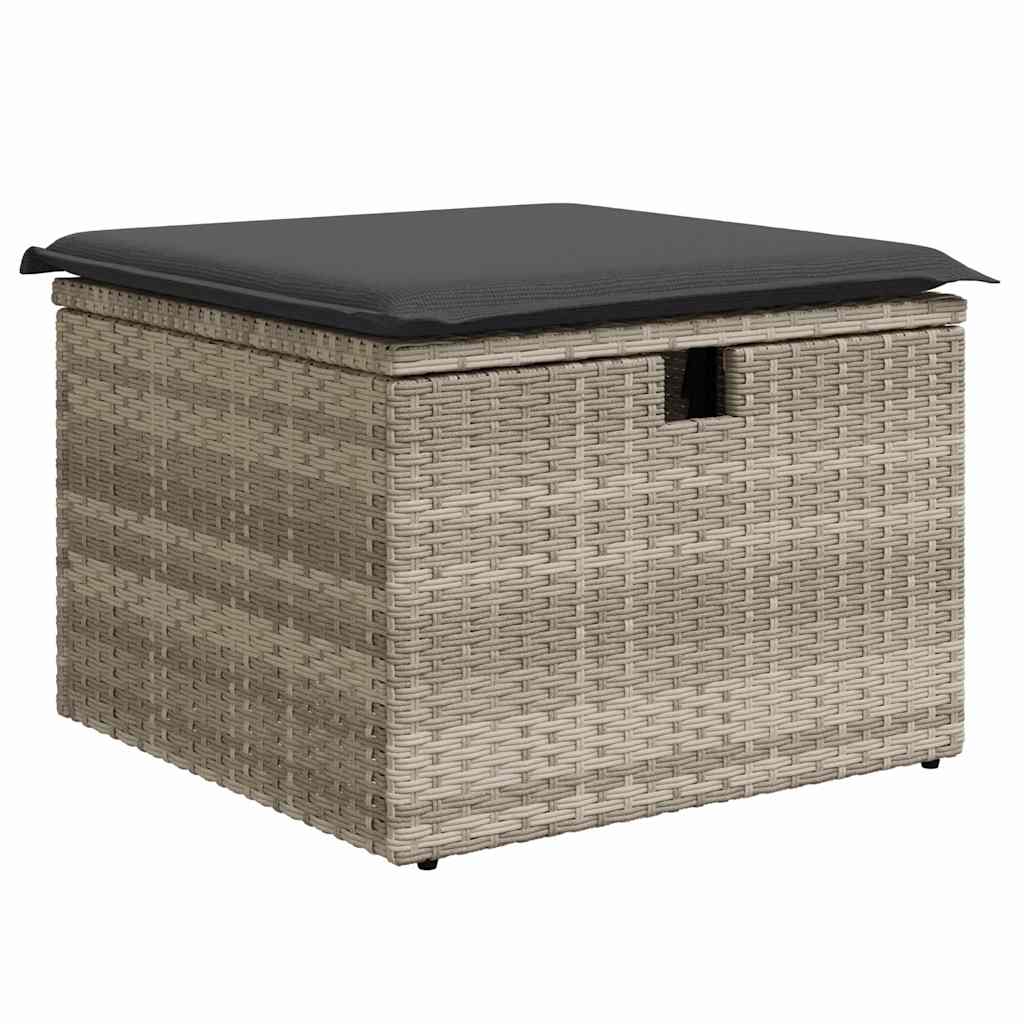 vidaXL Σετ Καναπέ Κήπου 7 τμχ. Γκρι συνθετικό ρατάν