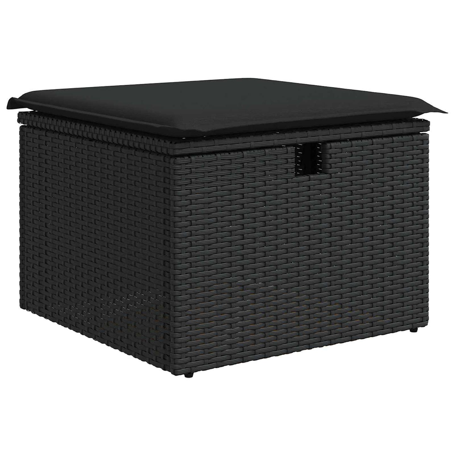 vidaXL Σετ Καναπέ Κήπου με μαξιλάρι 7 pcs Μαύρο Πολυ ράταν