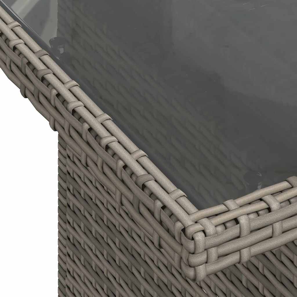 vidaXL Σετ Καναπέ Κήπου 9 τμχ. Γκρι συνθετικό ρατάν