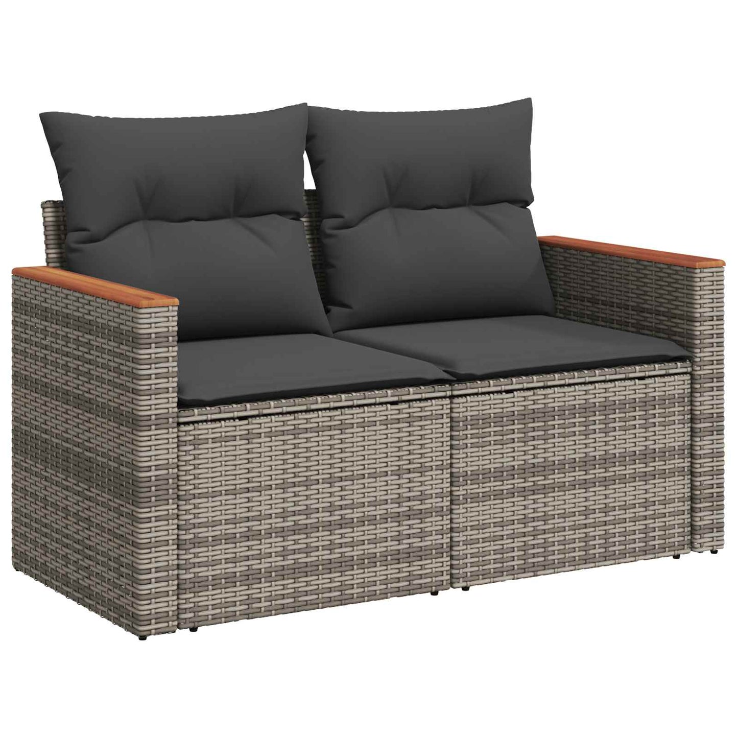 vidaXL Σετ Καναπέ Κήπου 9 pcs Γκρι συνθετικό ρατάν