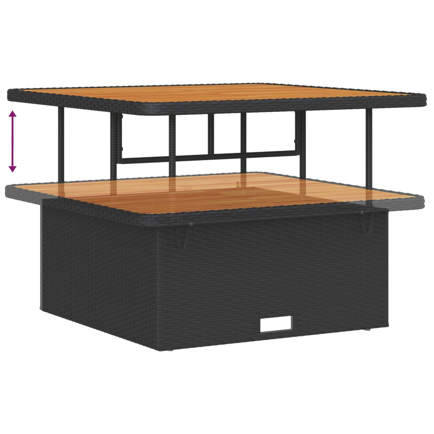 vidaXL Σετ Καναπέ Κήπου με μαξιλάρι 8 pcs Μαύρο συνθετικό ρατάν