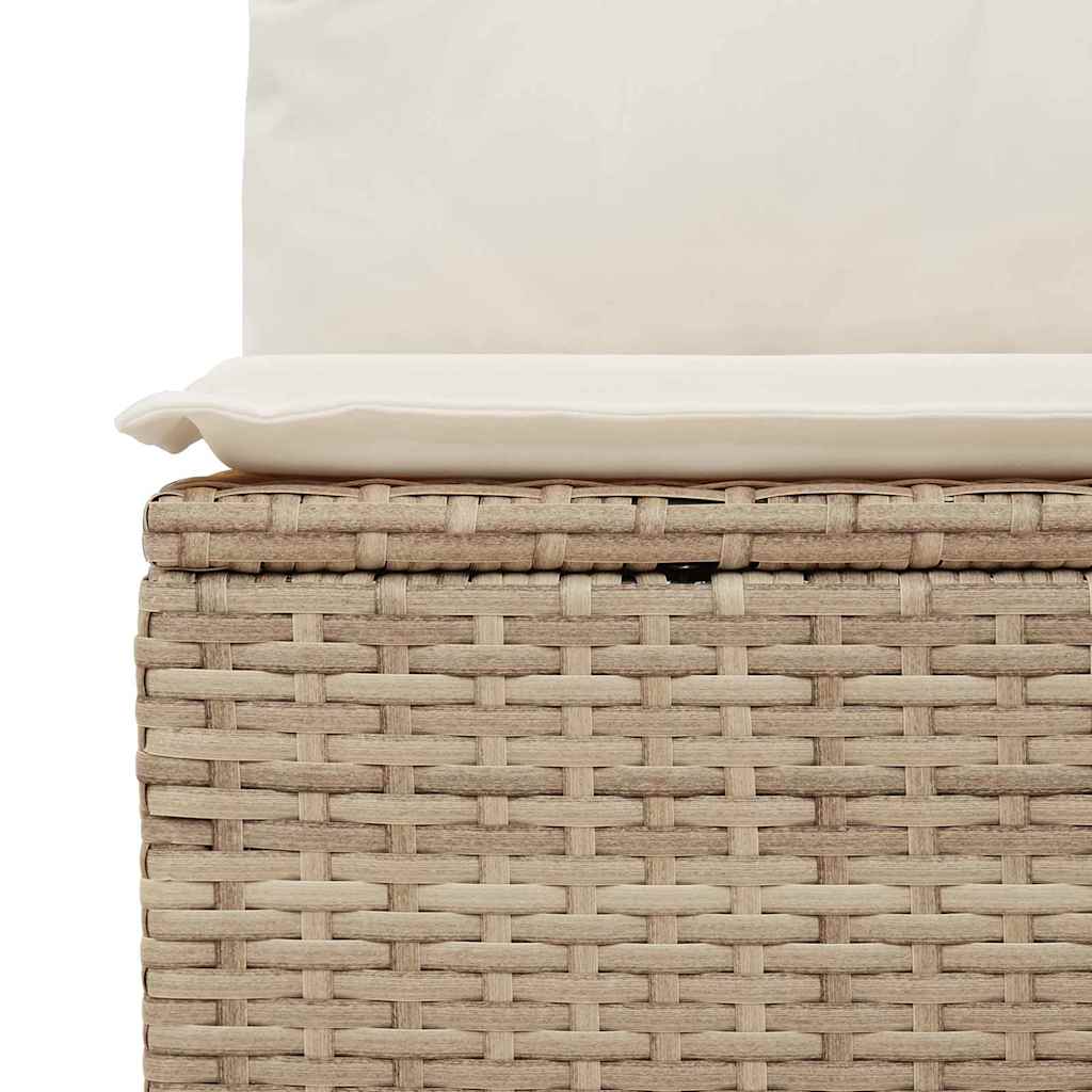 vidaXL Σετ Καναπέ Κήπου με μαξιλάρι 13 pcs Μπεζ Πολυ ράταν
